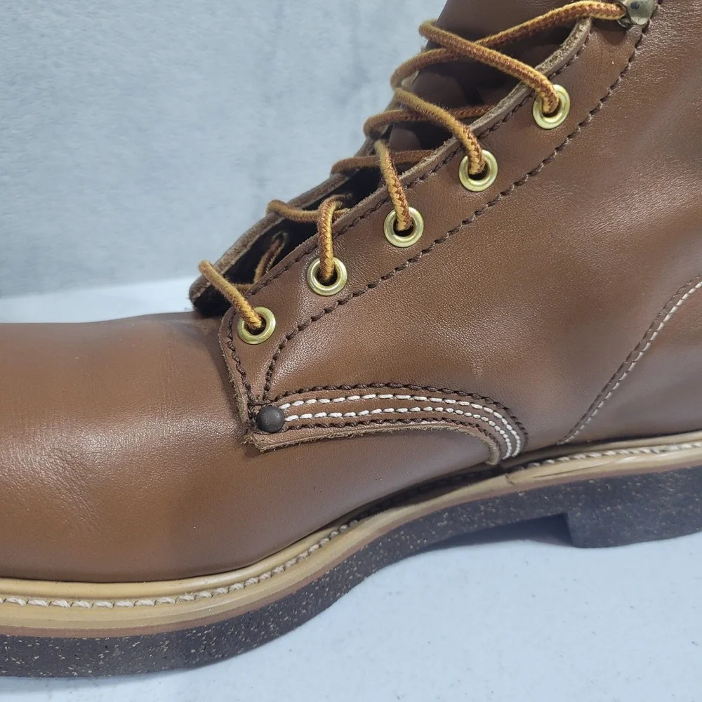 Vintage Hy-Test Work Boots Mens 12 Brown Leather Cel-Lite Grit 1967 H792